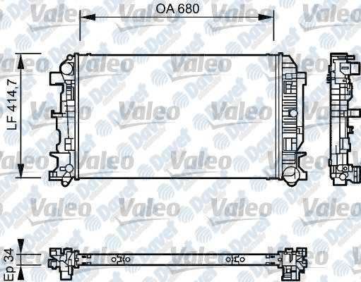 VALEO 701475 Su Radyator Vw Crafter 2.5tdi 06-> (680*414.7*34)